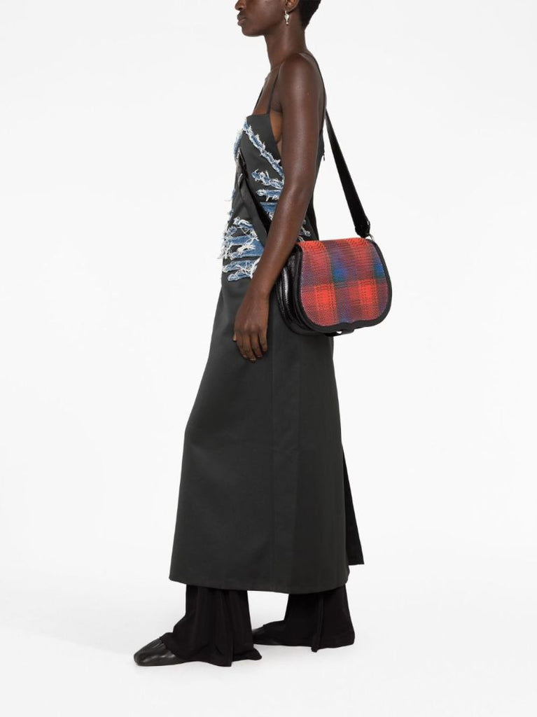Red Guitar Line Medium Crossbody Bag