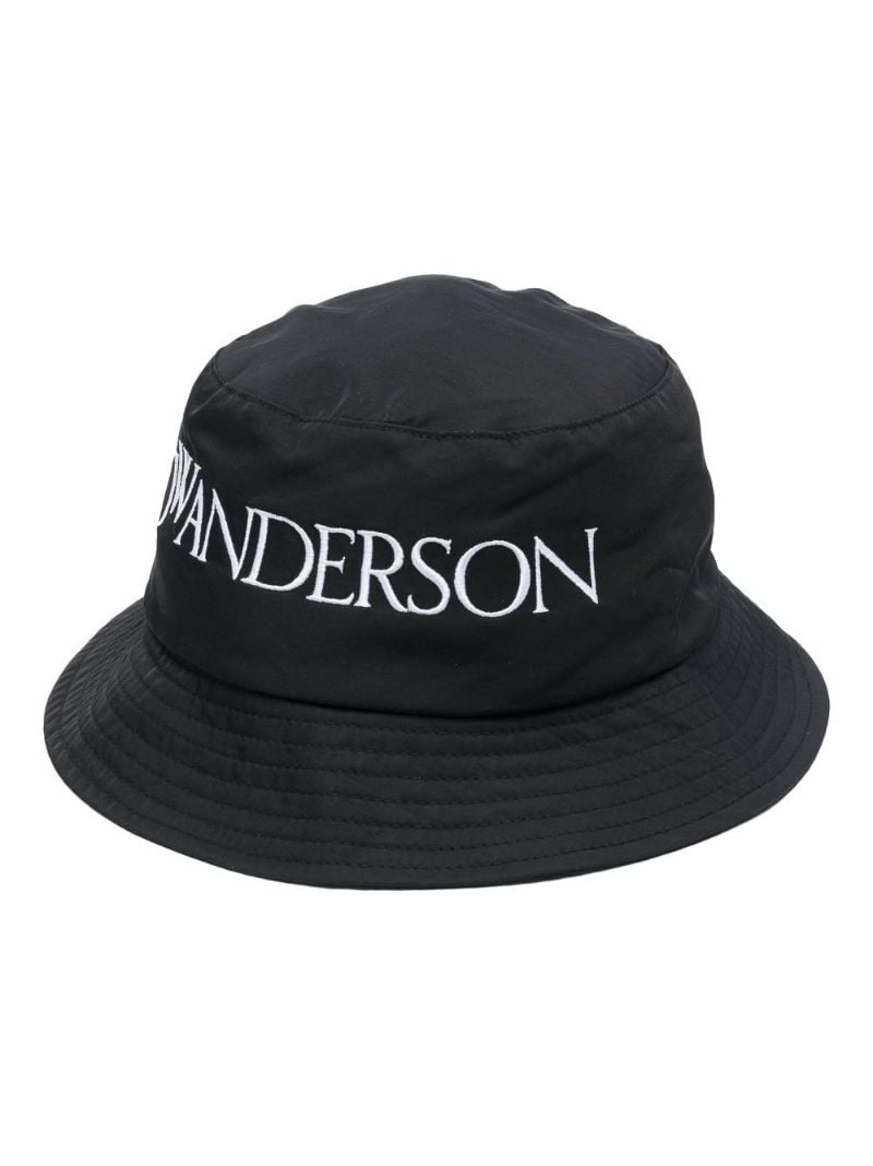 Black Logo Embroidery Bucket Hat