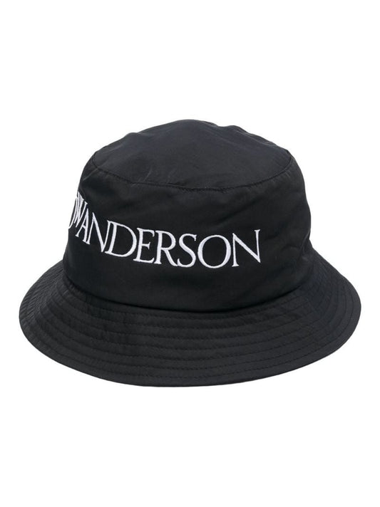 Black Logo Embroidery Bucket Hat