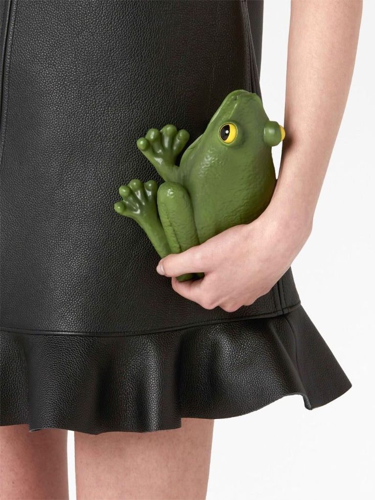 Green Frog 3d Clutch Bag