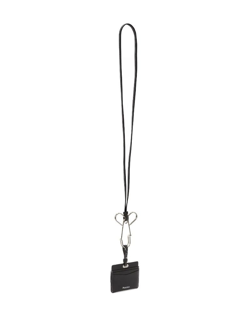 Black Logo Leather Card Holder