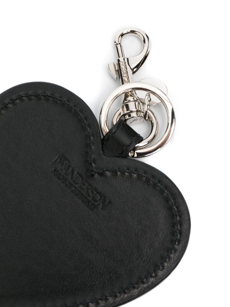 Red Heart Leather Keyring