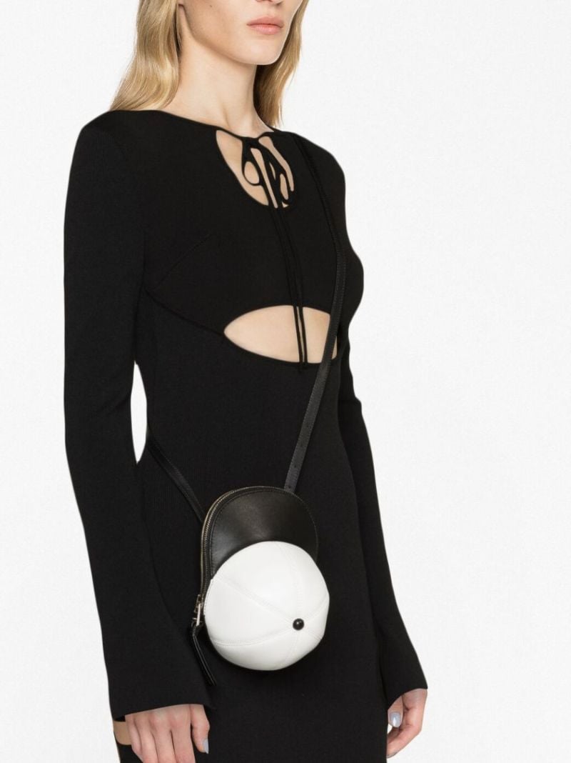 White Cap Medium Leather Cross Body Bag