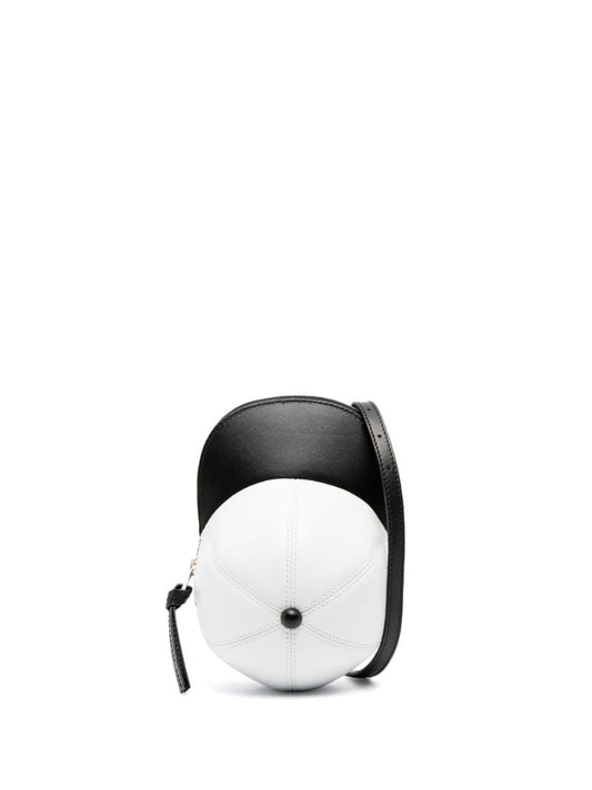 White Cap Medium Leather Cross Body Bag