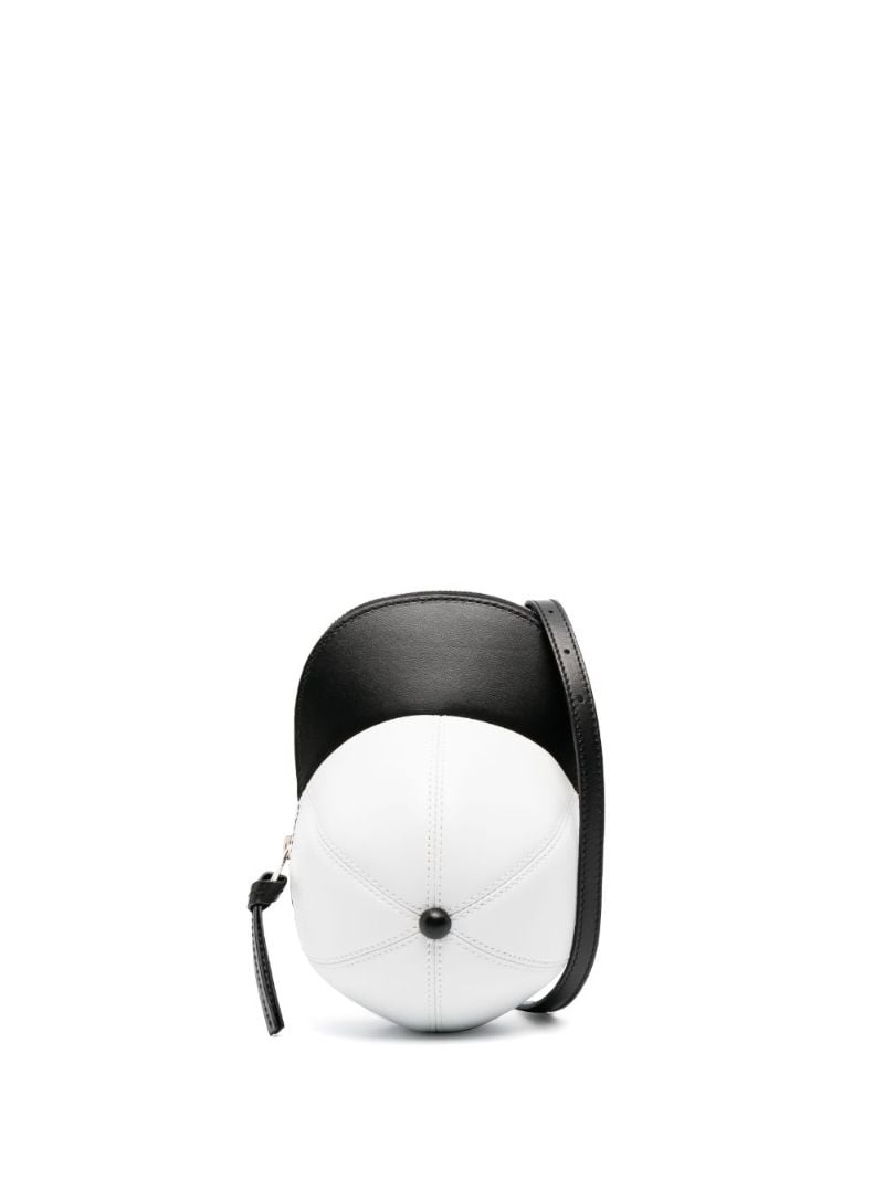 White Cap Medium Leather Cross Body Bag