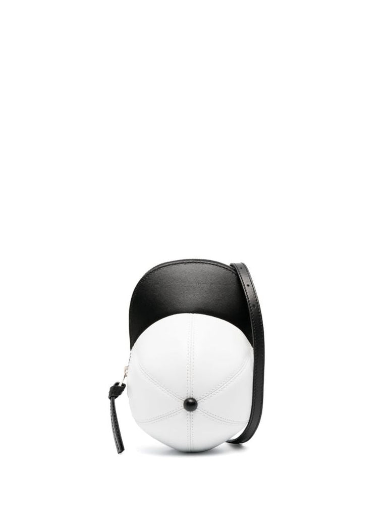 White Cap Medium Leather Cross Body Bag