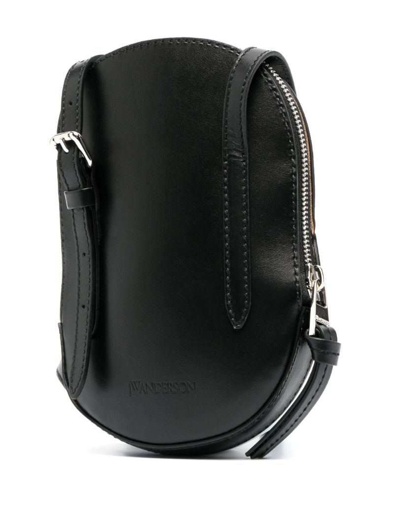 White Cap Medium Leather Cross Body Bag