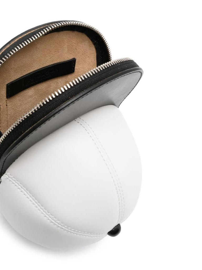 White Cap Medium Leather Cross Body Bag