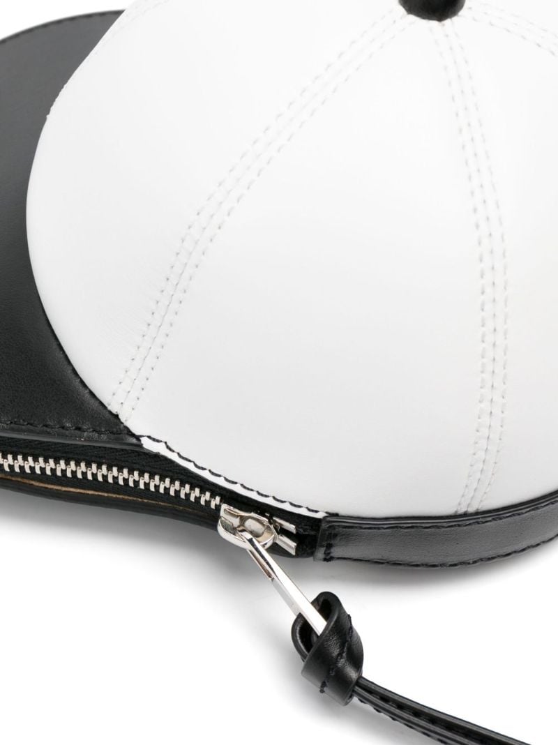 White Cap Medium Leather Cross Body Bag
