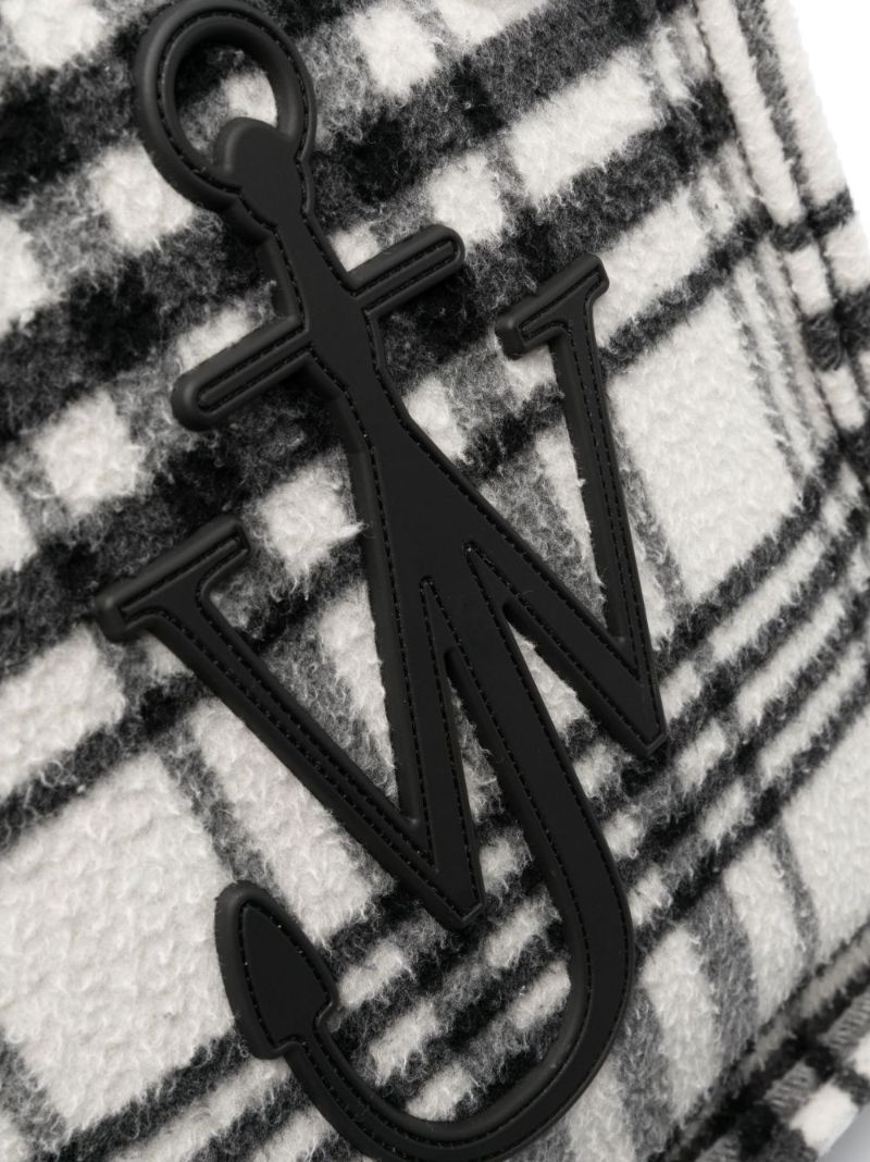 Black Belt Oversized Check Tote Bag
