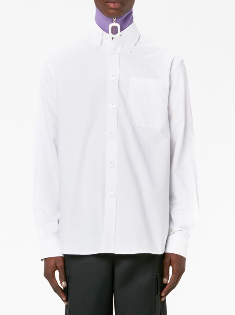 White Bunny Button-up Shirt