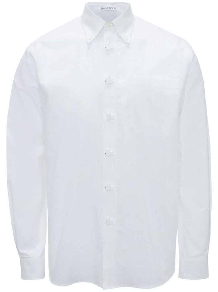 White Bunny Button-up Shirt