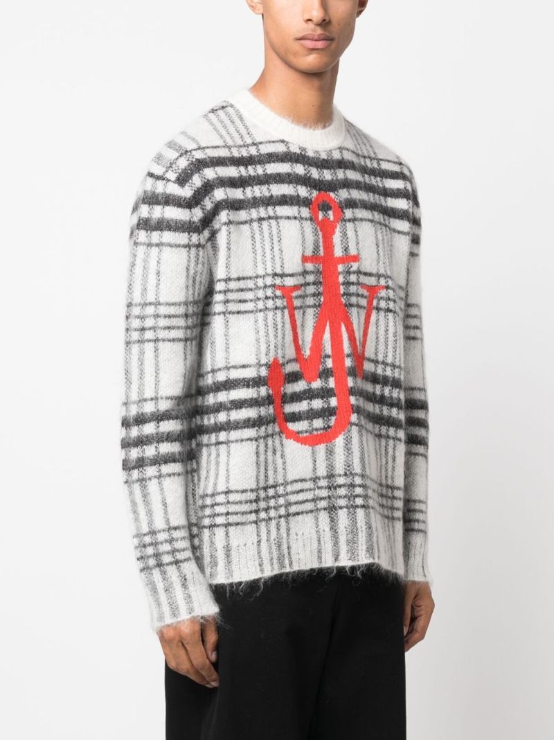Grey Logo-intarsia Sweater