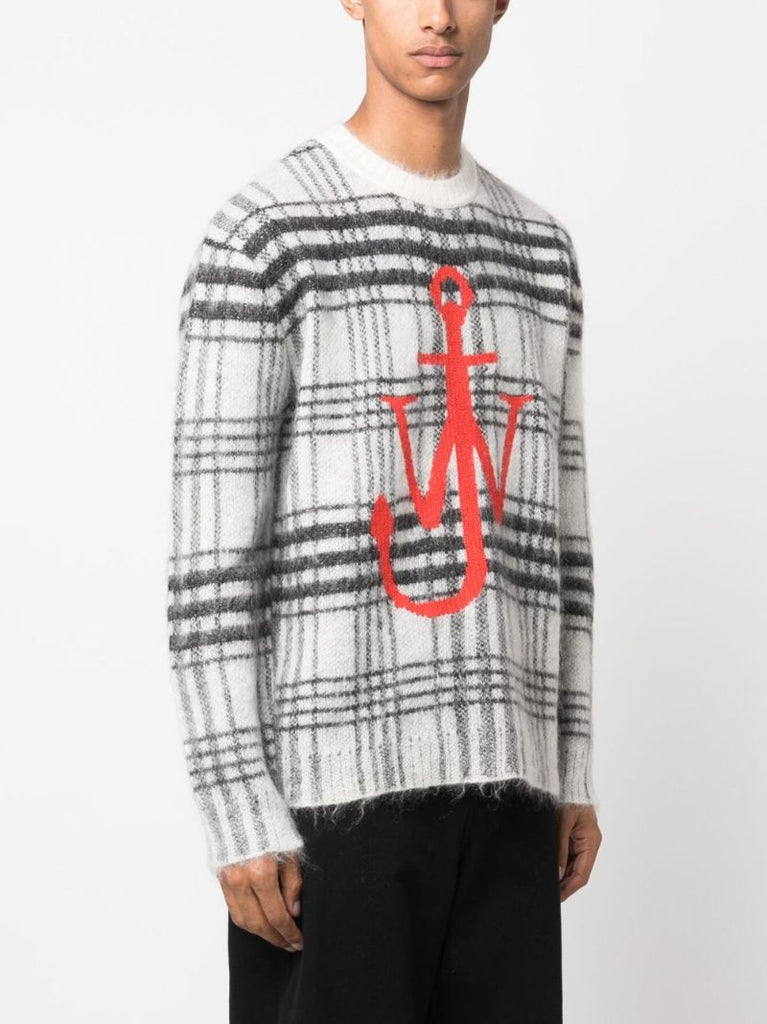 Grey Logo-intarsia Sweater