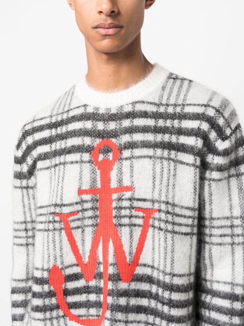 Grey Logo-intarsia Sweater