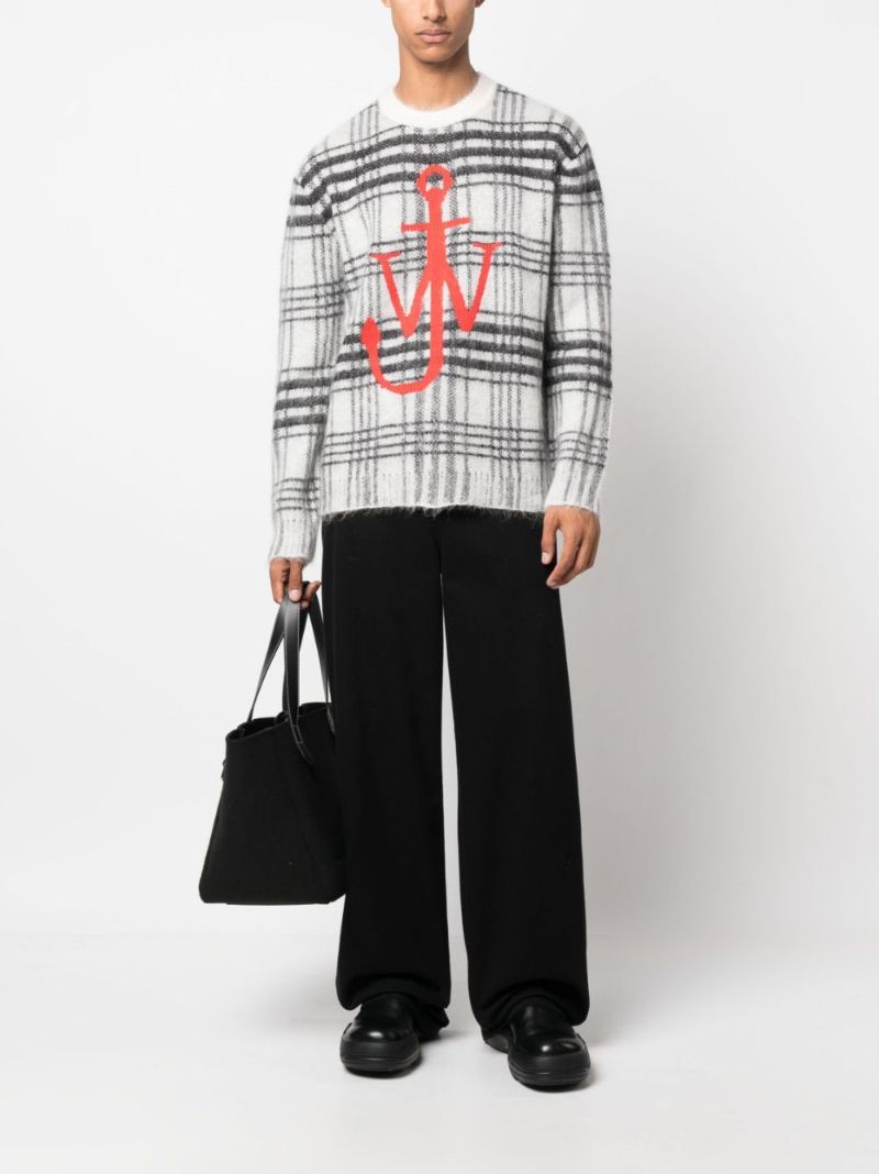 Grey Logo-intarsia Sweater