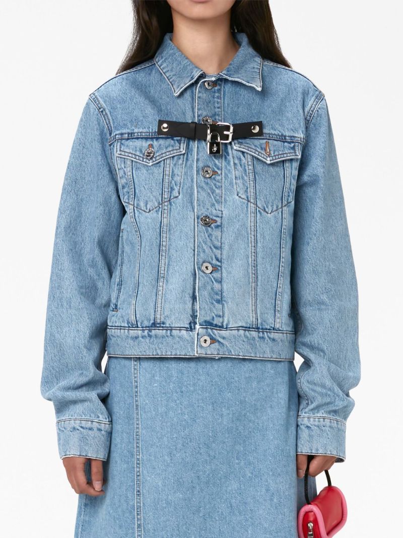 Blue Padlock Strap Denim Jacket