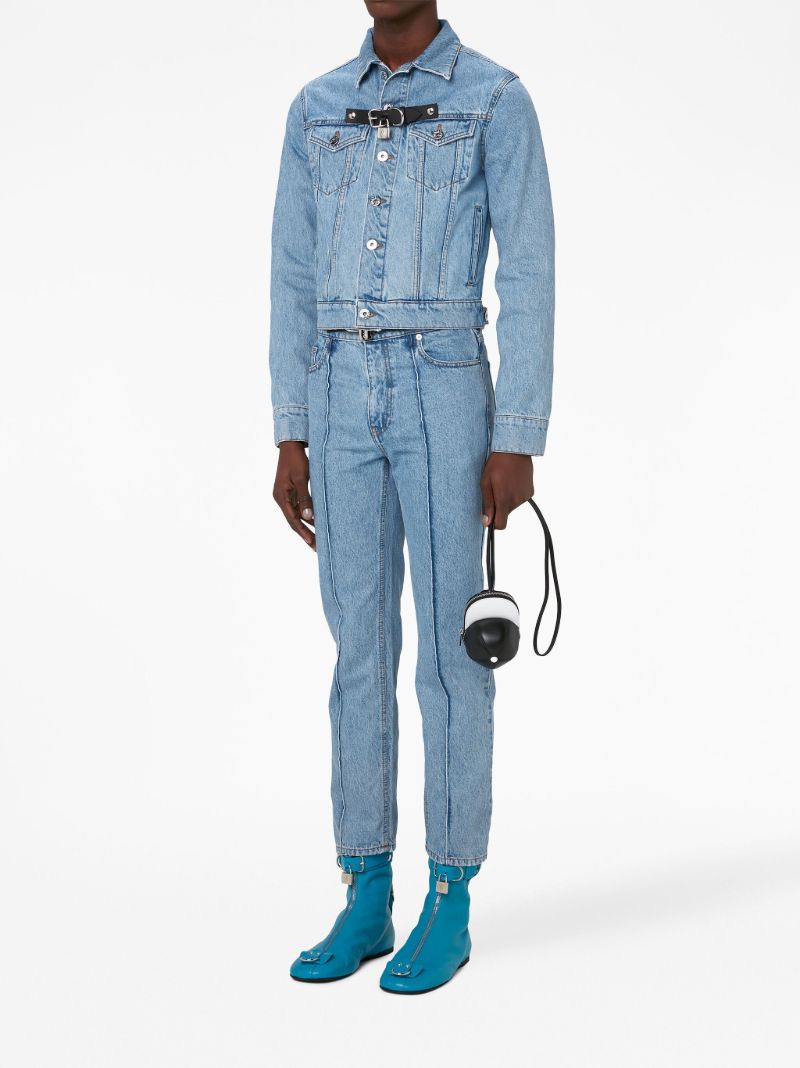 Blue Padlock Strap Denim Jacket