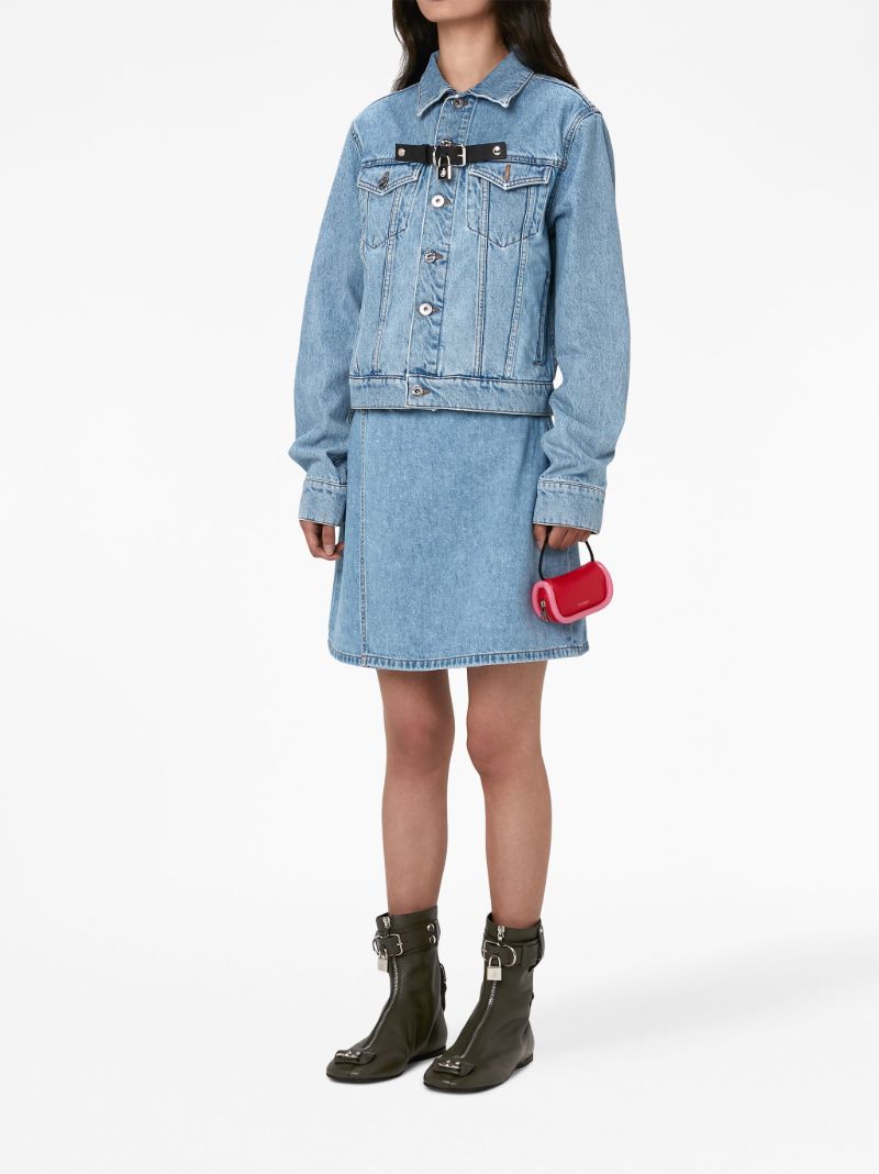 Blue Padlock Strap Denim Jacket