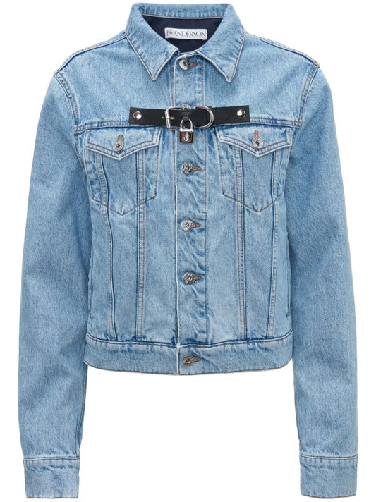 Blue Padlock Strap Denim Jacket