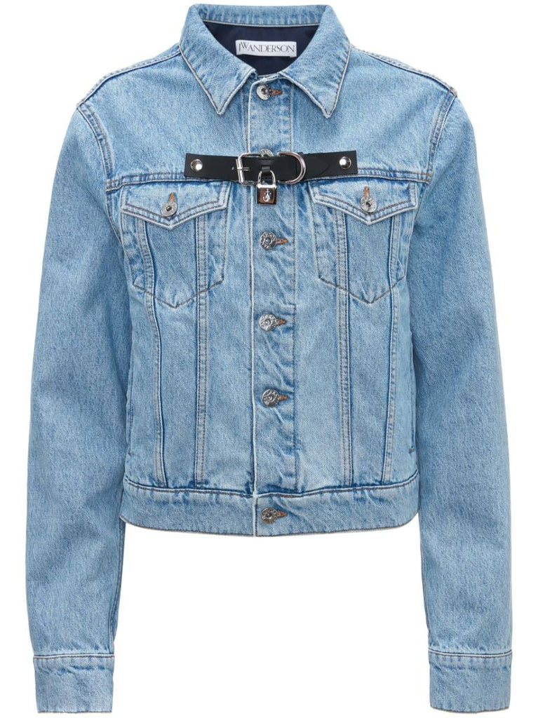 Blue Padlock Strap Denim Jacket