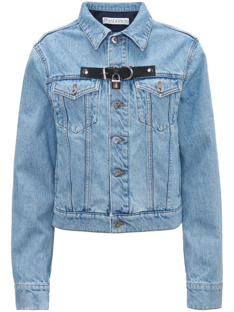 Blue Padlock Strap Denim Jacket
