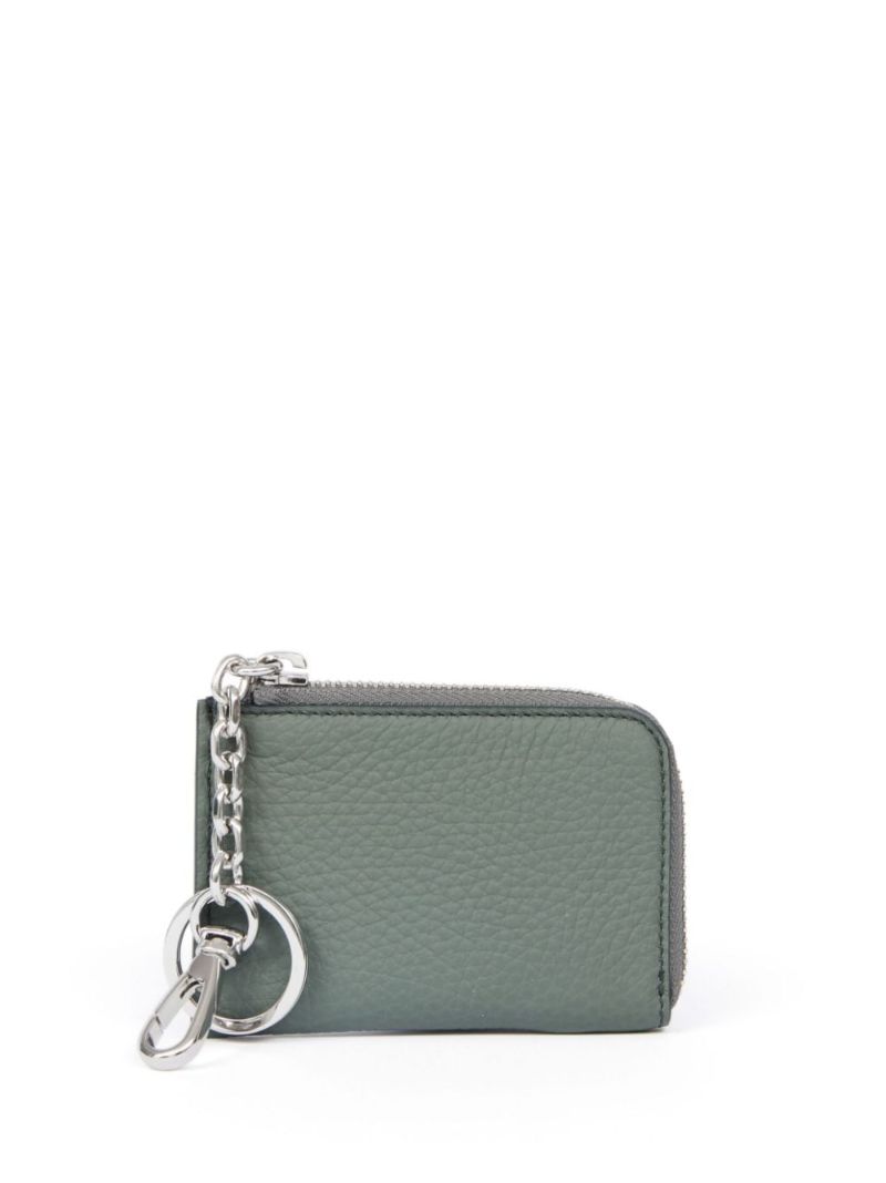 Green Leather Keyring Wallet
