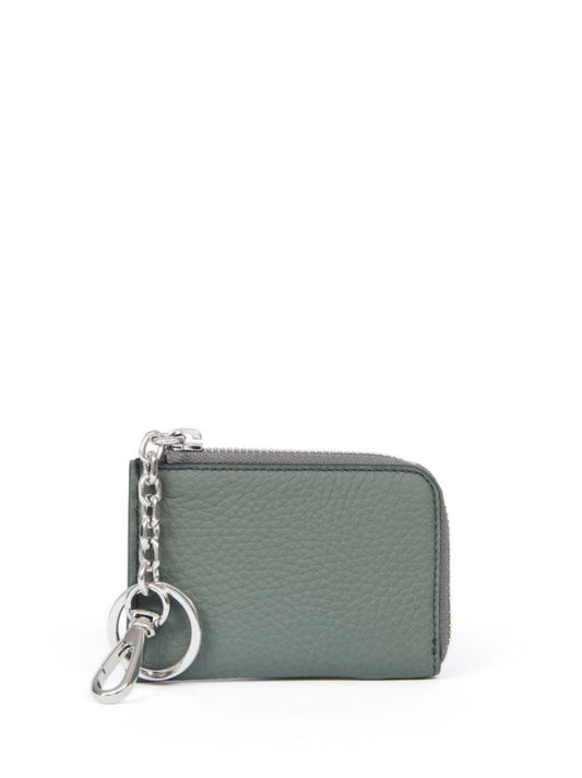 Green Leather Keyring Wallet