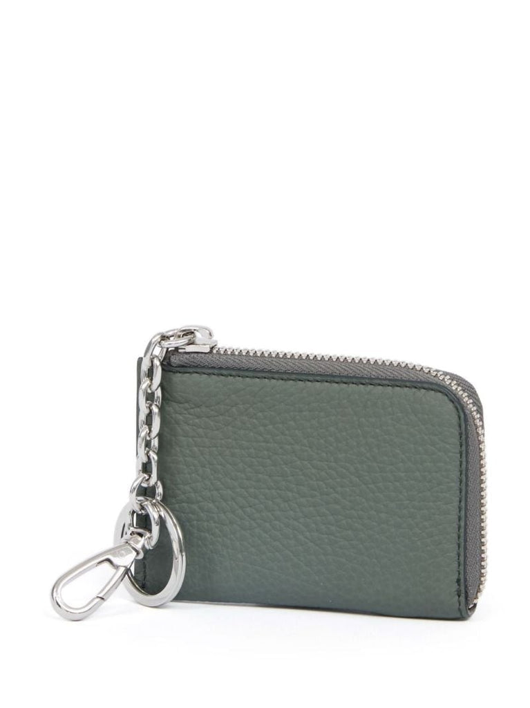 Green Leather Keyring Wallet