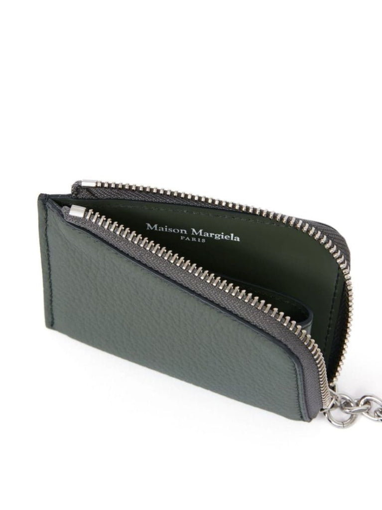 Green Leather Keyring Wallet
