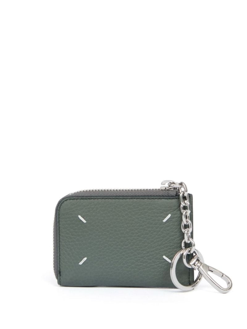 Green Leather Keyring Wallet