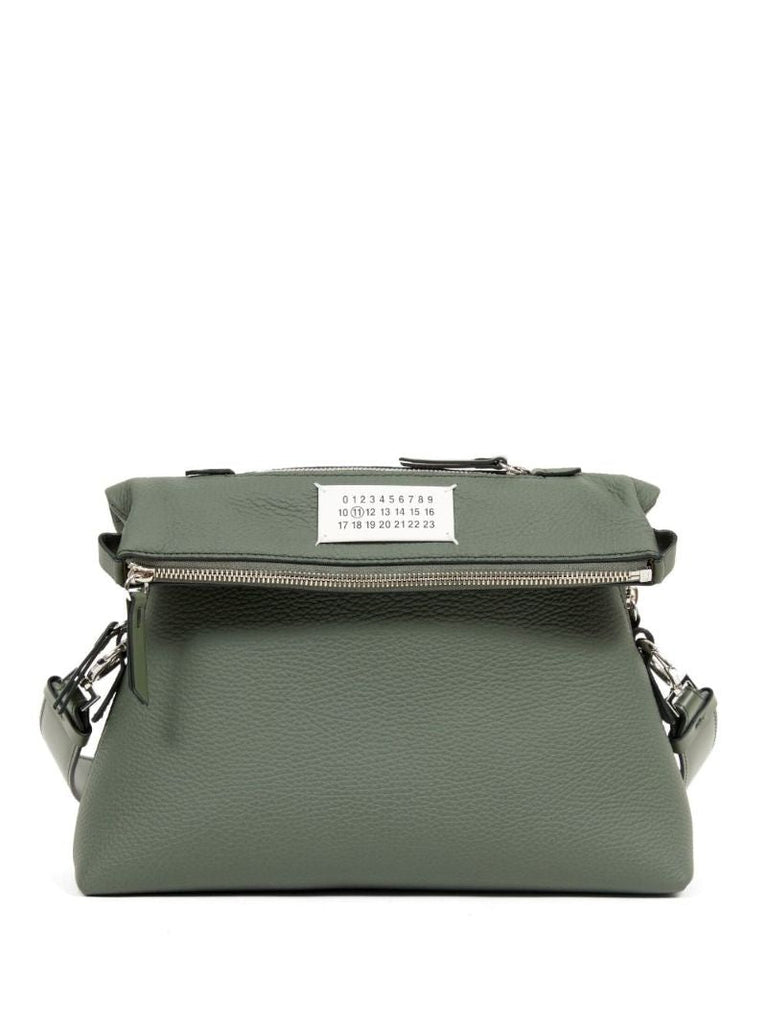 Green Logo-patch Shoulder Bag