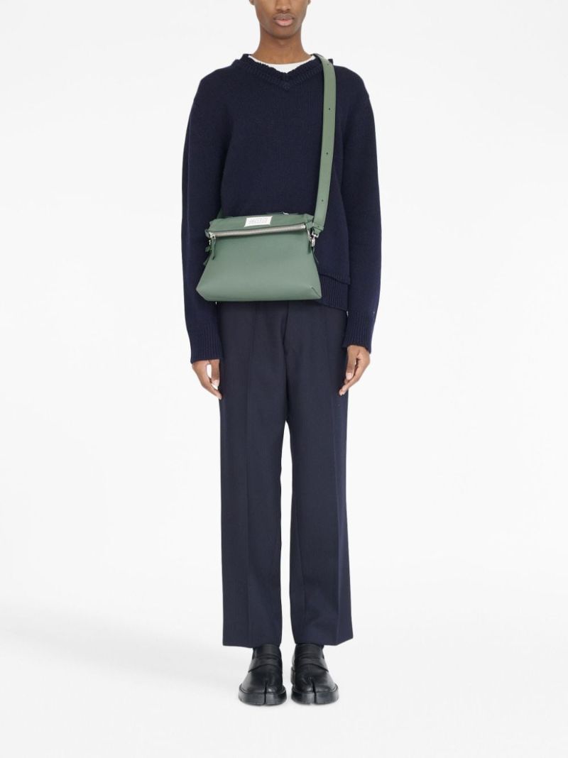 Green Logo-patch Shoulder Bag