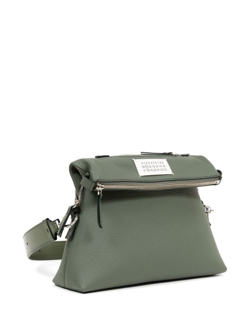 Green Logo-patch Shoulder Bag