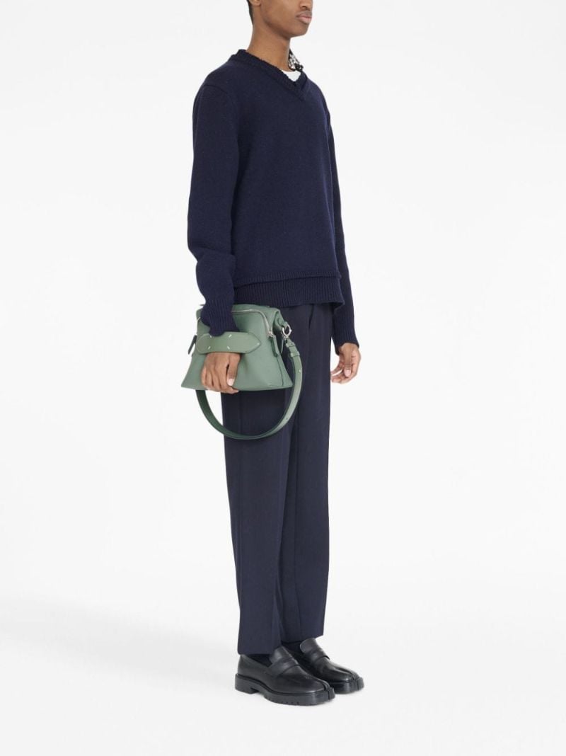 Green Logo-patch Shoulder Bag