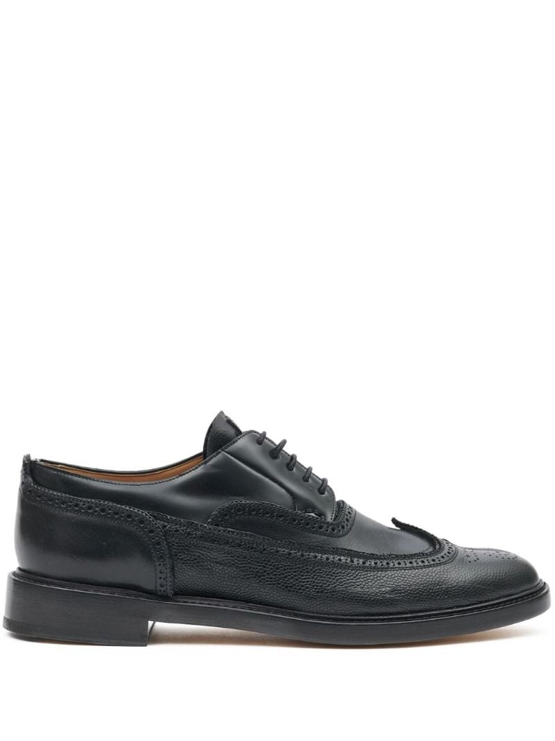 Black Tabi Monster Lace-up Leather Shoes