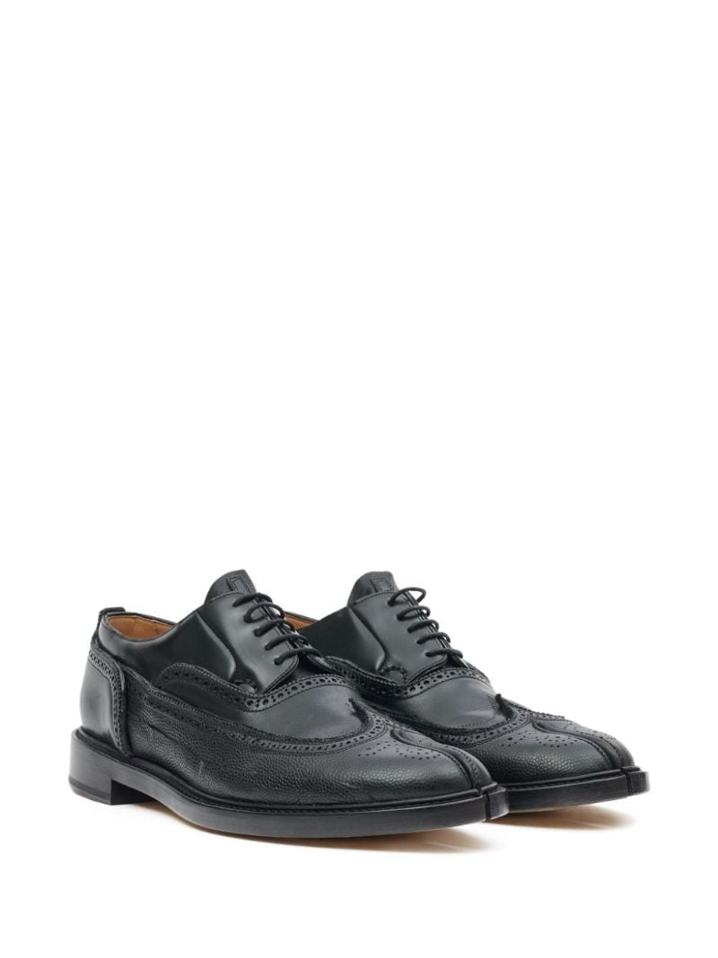 Black Tabi Monster Lace-up Leather Shoes