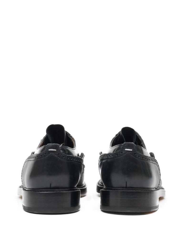 Black Tabi Monster Lace-up Leather Shoes
