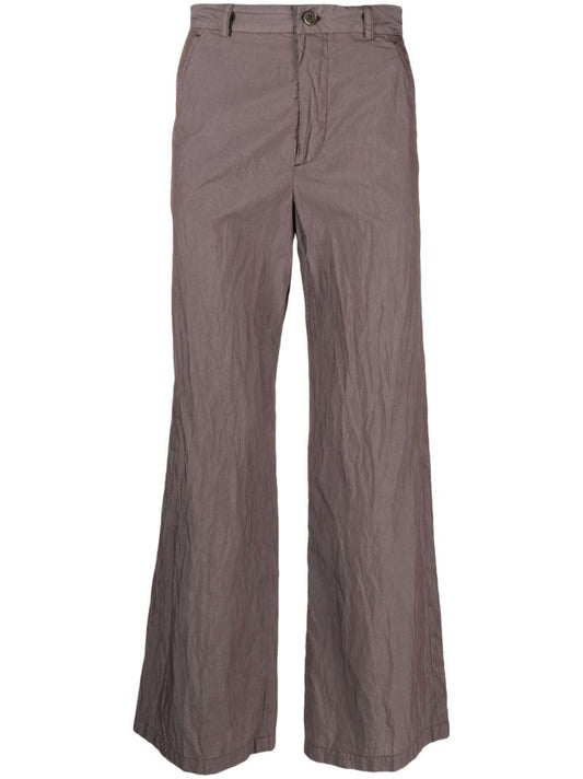 Purple Crinkled Tuxedo Trousers