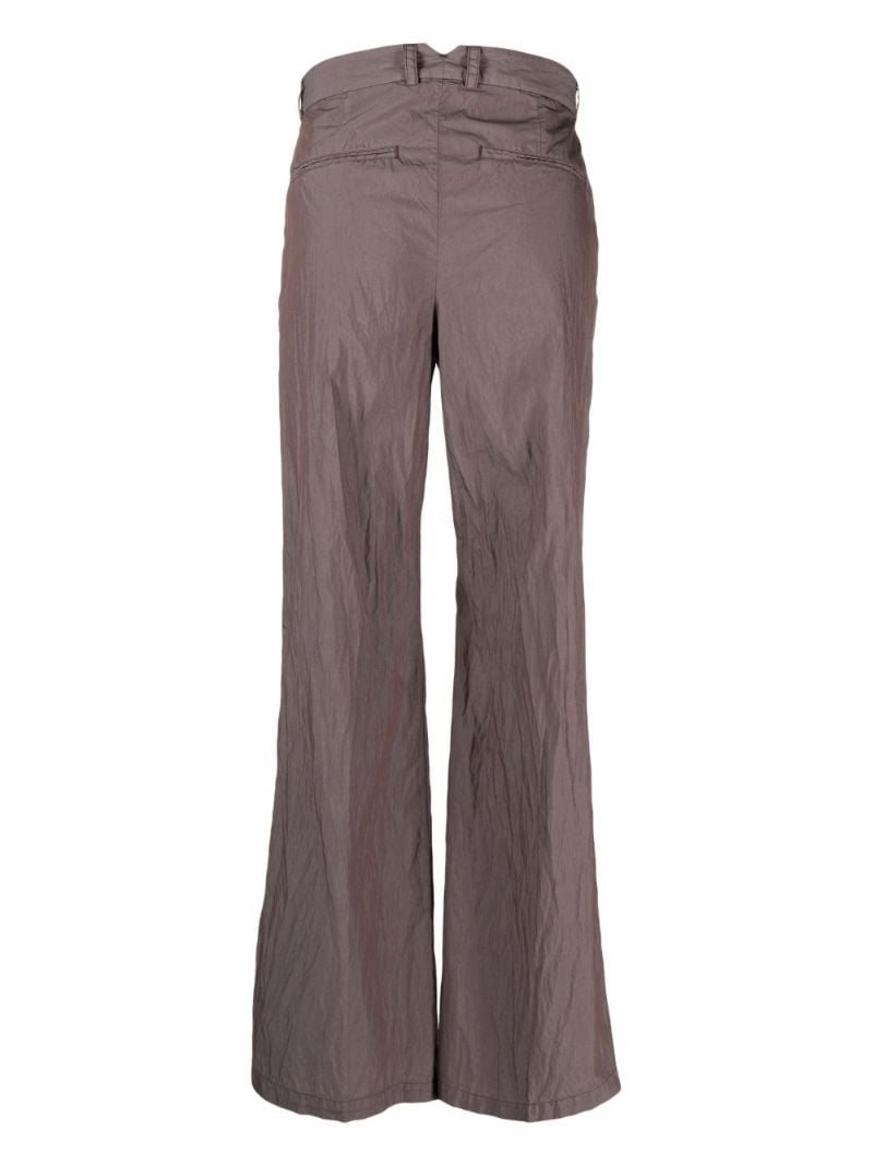 Purple Crinkled Tuxedo Trousers