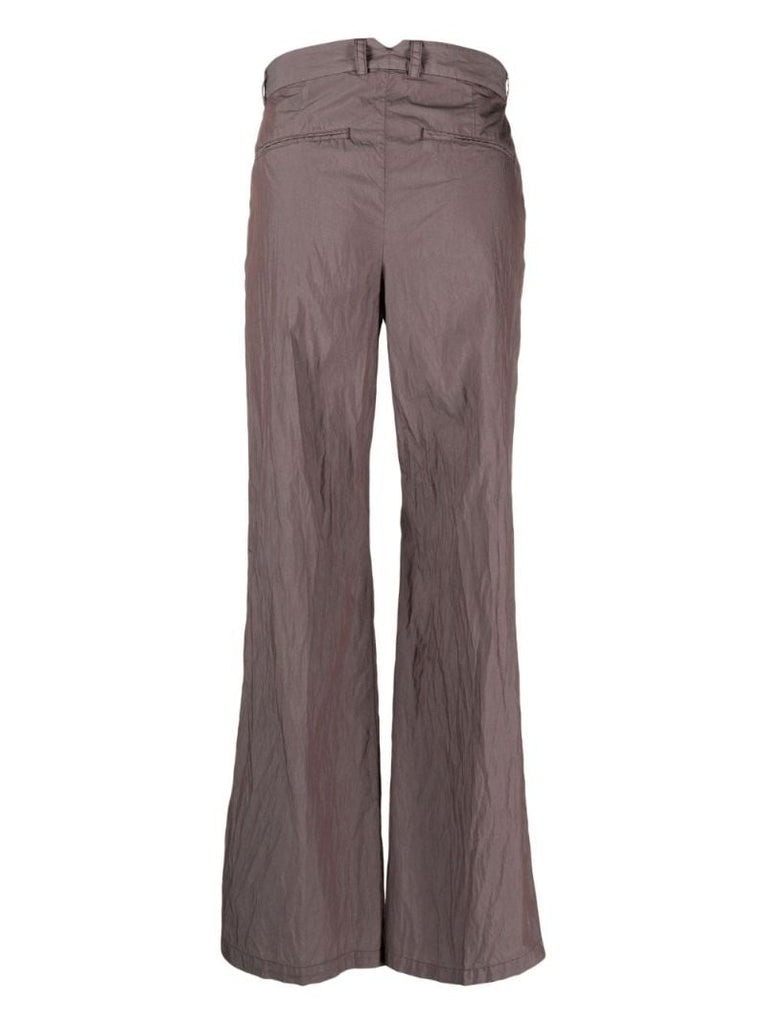 Purple Crinkled Tuxedo Trousers