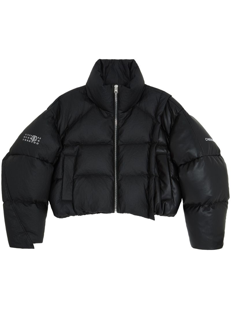 X Chenpeng Black Cropped Padded Jacket