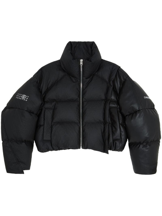 X Chenpeng Black Cropped Padded Jacket