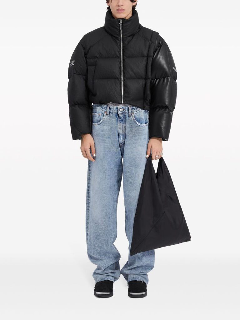X Chenpeng Black Cropped Padded Jacket
