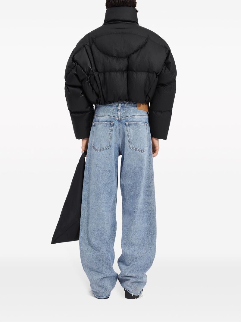 X Chenpeng Black Cropped Padded Jacket