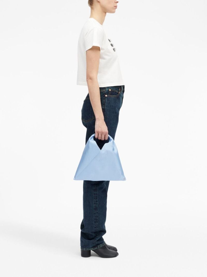 Blue Japanese Numbers-print Tote Bag