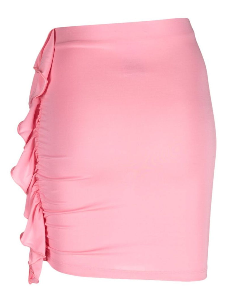 Pink Myla Ruffled Mini Skirt