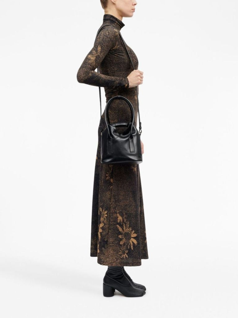 Black Japanese Small Leather Shoulder Bag