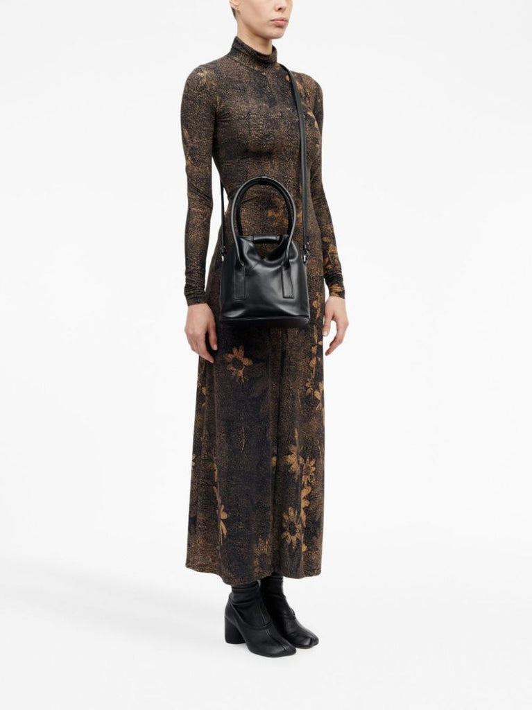 Black Japanese Small Leather Shoulder Bag