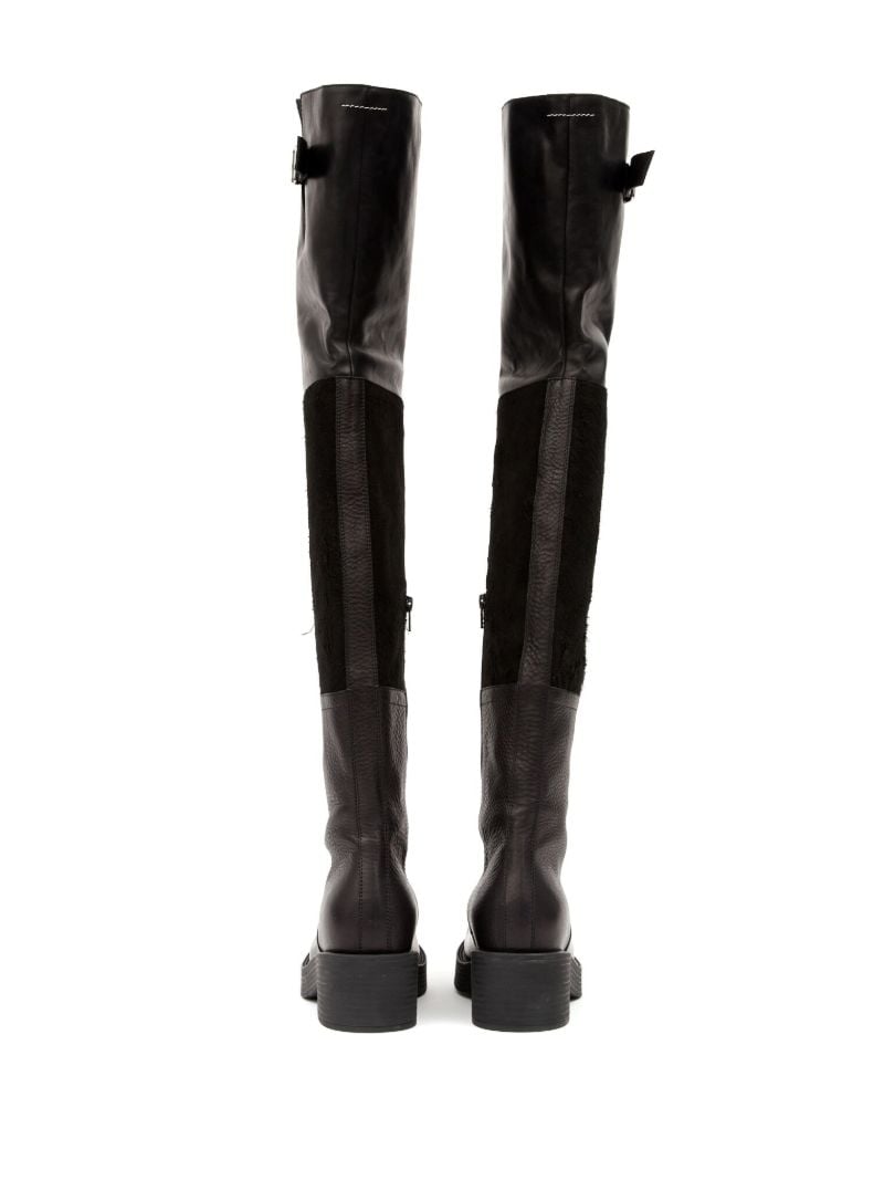 Black Leather Over-the-knee Boots